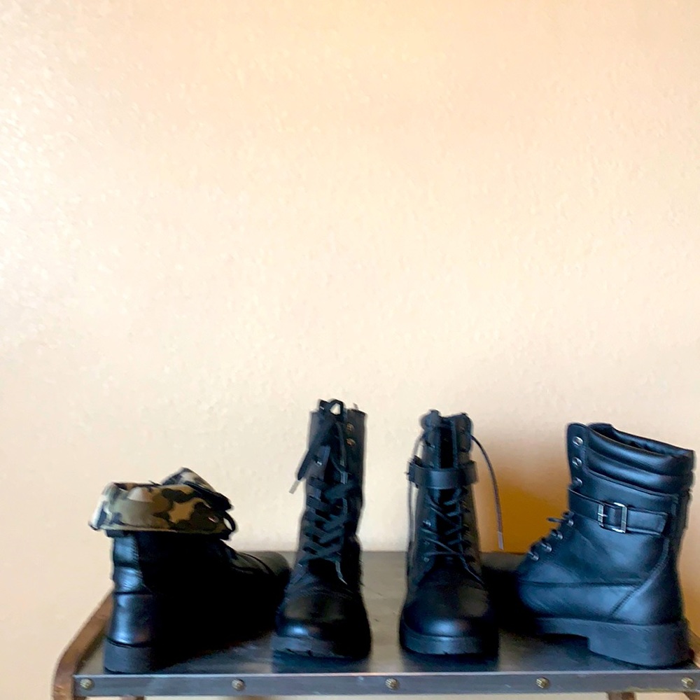 Black Combat Boots size 8